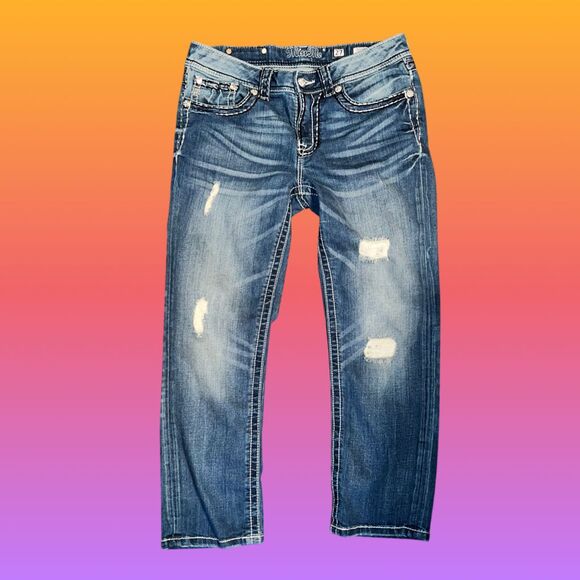 BKE Miss Me Boyfriend Denim Capris Size 30” #71 - Picture 7 of 8